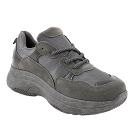 Scarpe sportive da donna alla moda grigie R267 grigio 1