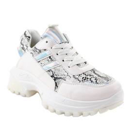 Scarpe sportive bianche alla moda 690051 bianco multicolore 1