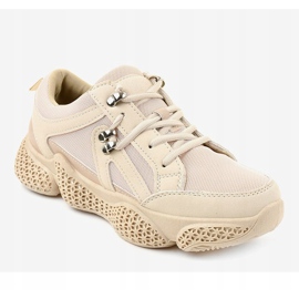 Scarpe sportive da donna alla moda beige BD-5 1