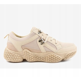 Scarpe sportive da donna alla moda beige BD-5 2