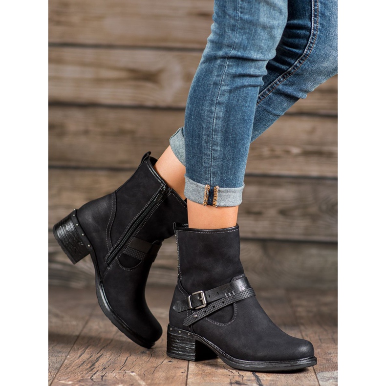 SHELOVET Stivali Alti Con Fibbia nero 1