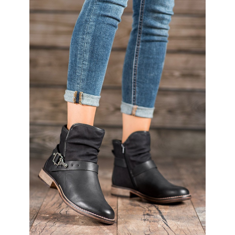 SHELOVET Stivali Alti Con Fibbia nero 2