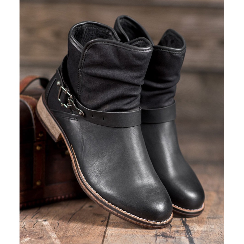 SHELOVET Stivali Alti Con Fibbia nero 1