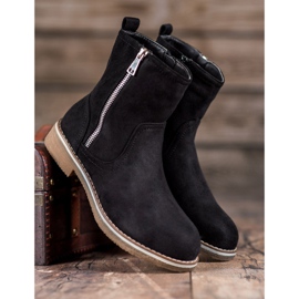SHELOVET Stivaletti in pelle scamosciata nero 1