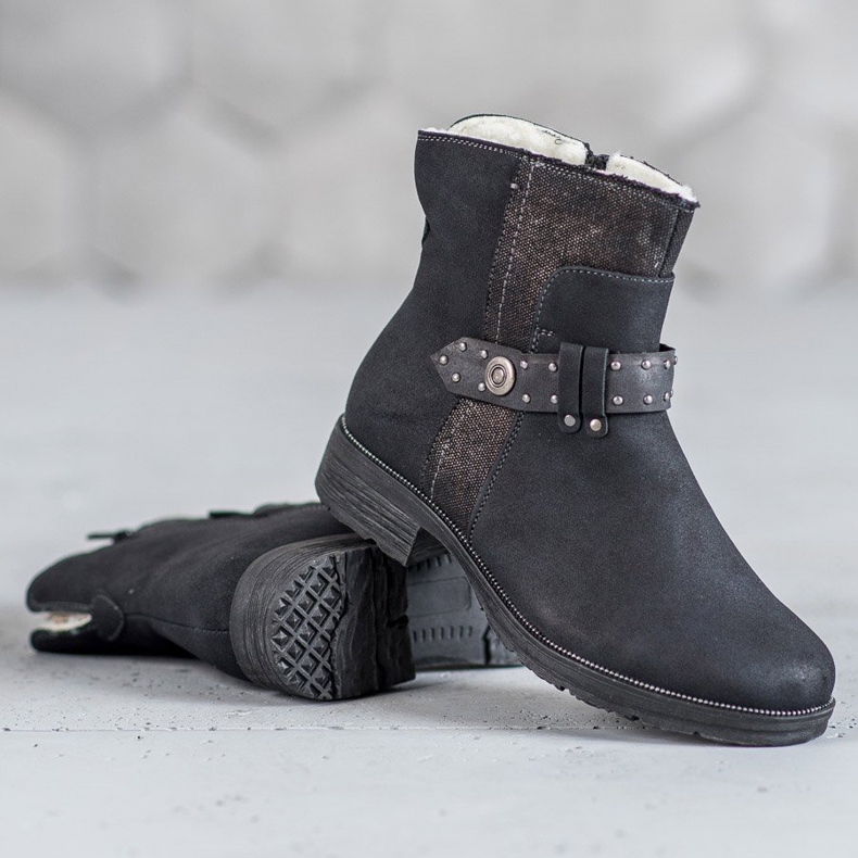 Super Me Stivali da donna caldi nero 1