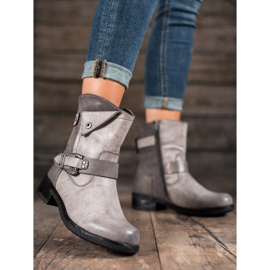 Super Me Stivali Con Fibbia Decorativa grigio 1