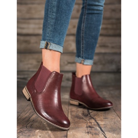 SDS Stivaletti Chelsea bordeaux rosso 1