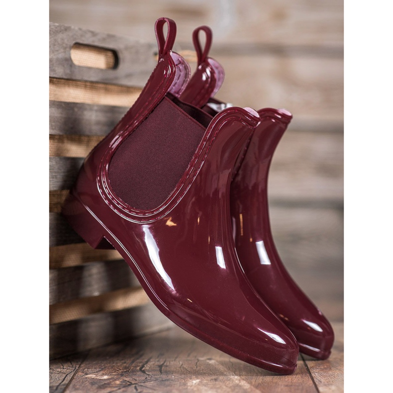 SHELOVET Galosce laccate rosso 2