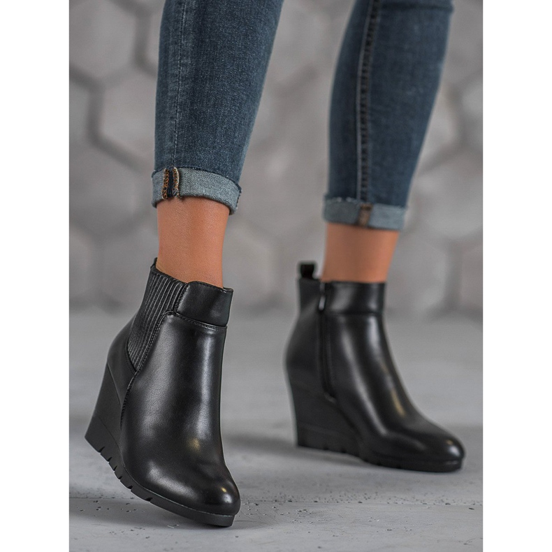 SHELOVET Stivali con zeppa rosso 1