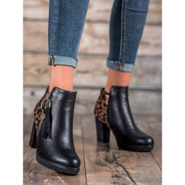 Filippo Stivali da donna con stampa leopardata nero multicolore 1