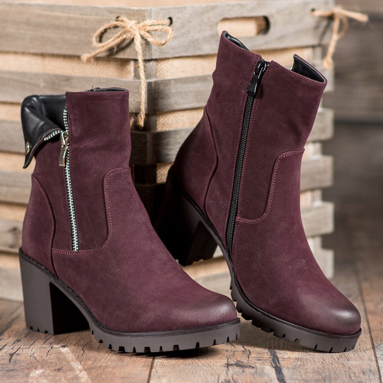 VINCEZA stivali bordeaux viola 1