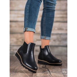 Bona Stivali leggeri sulla piattaforma nero 1