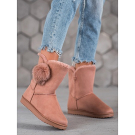 SHELOVET Mukluki con pompon rosa 1