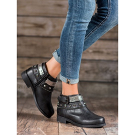 Forever Folie Stivali Con Strass nero 1