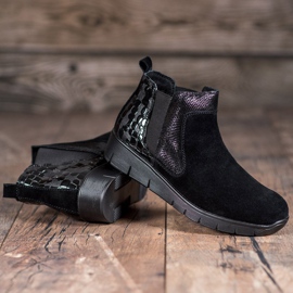 SHELOVET Stivali slip-on da donna nero 1