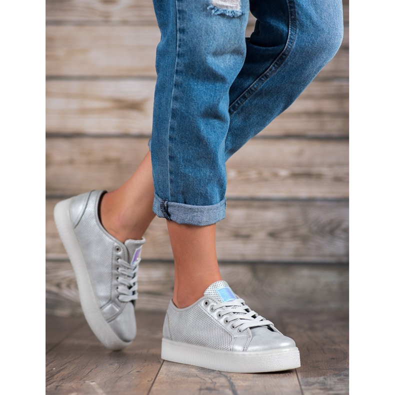 Scarpe da ginnastica argento grigio 2