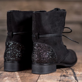 S. BARSKI Stivali stringati neri nero 1