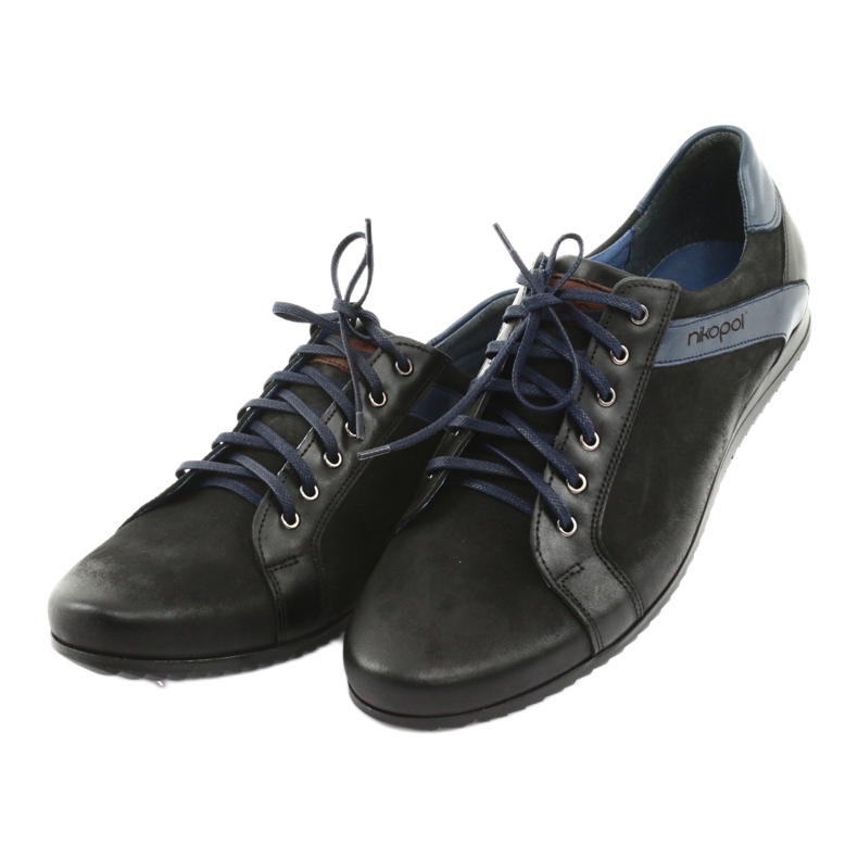 Nikopol Scarpe sportive da uomo nero blu navy 3