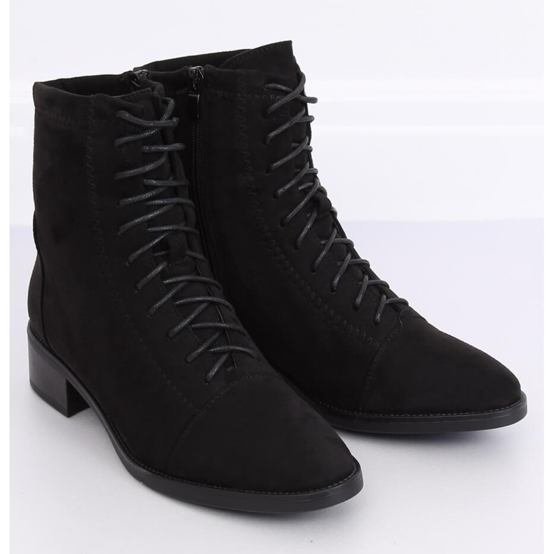 Stivali stringati neri 3127 Black nero 2