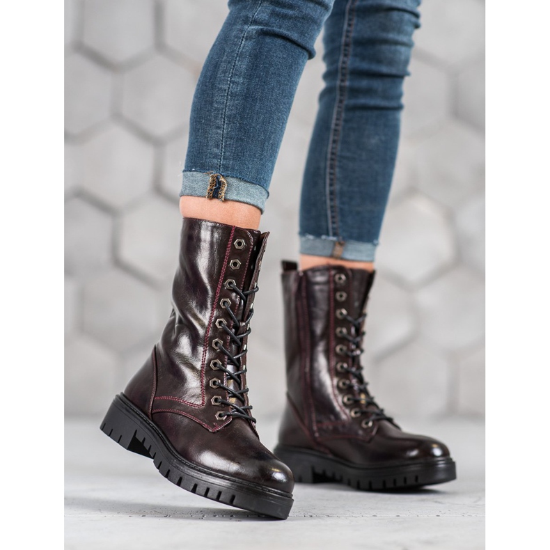 SHELOVET Stivali bordeaux rosso 1