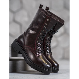 SHELOVET Stivali bordeaux rosso 2