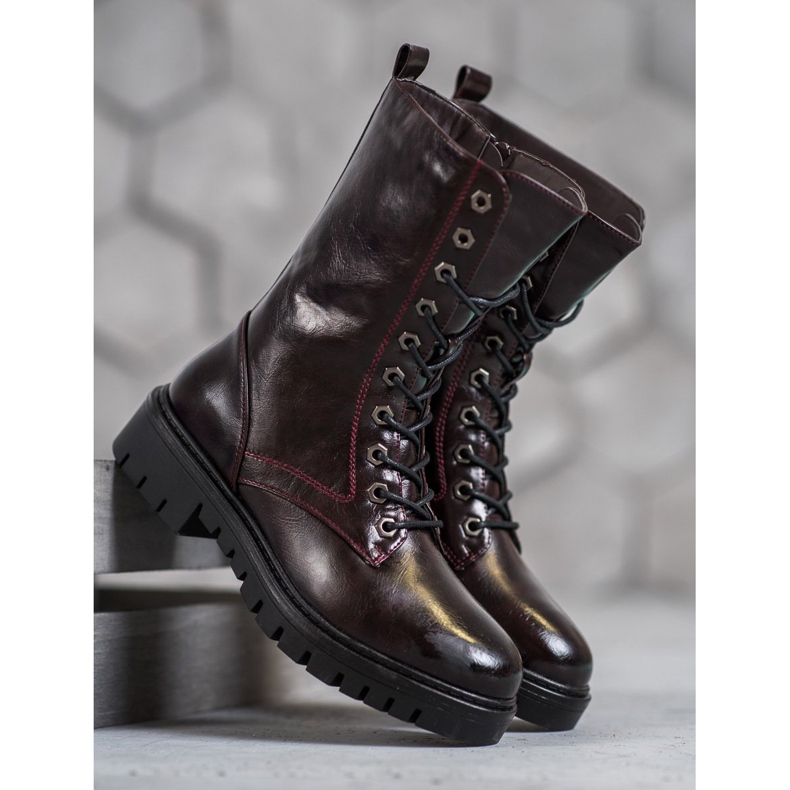 SHELOVET Stivali bordeaux rosso 2