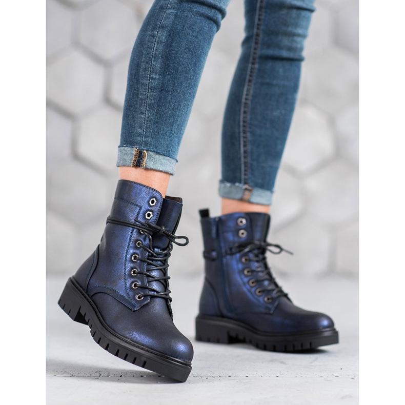 M.Daszyński Stivali blu navy 1