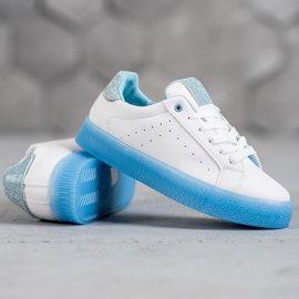 SHELOVET Scarpe sportive bianche bianco blu 1