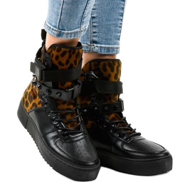 Sneakers basse nere Y-205 nero multicolore 1