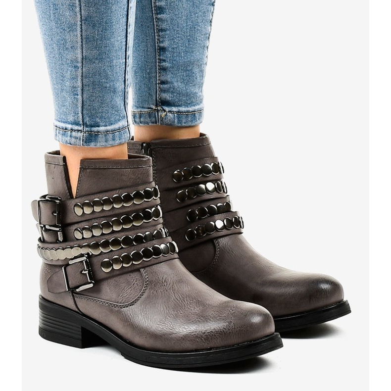 Stivaletti bassi isolati da donna grigi F1608 grigio 1