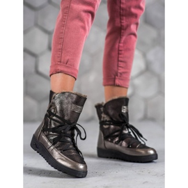 Stivali da neve MCKEYLOR con glitter grigio 1