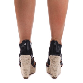 Sandali con zeppa 100-575 Nero 2