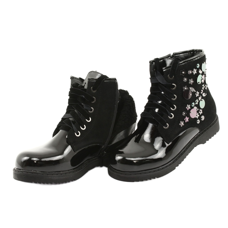 Stivali in paillettes laccate Evento 1433 nero 5