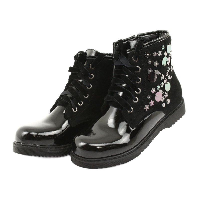 Stivali in paillettes laccate Evento 1433 nero 3