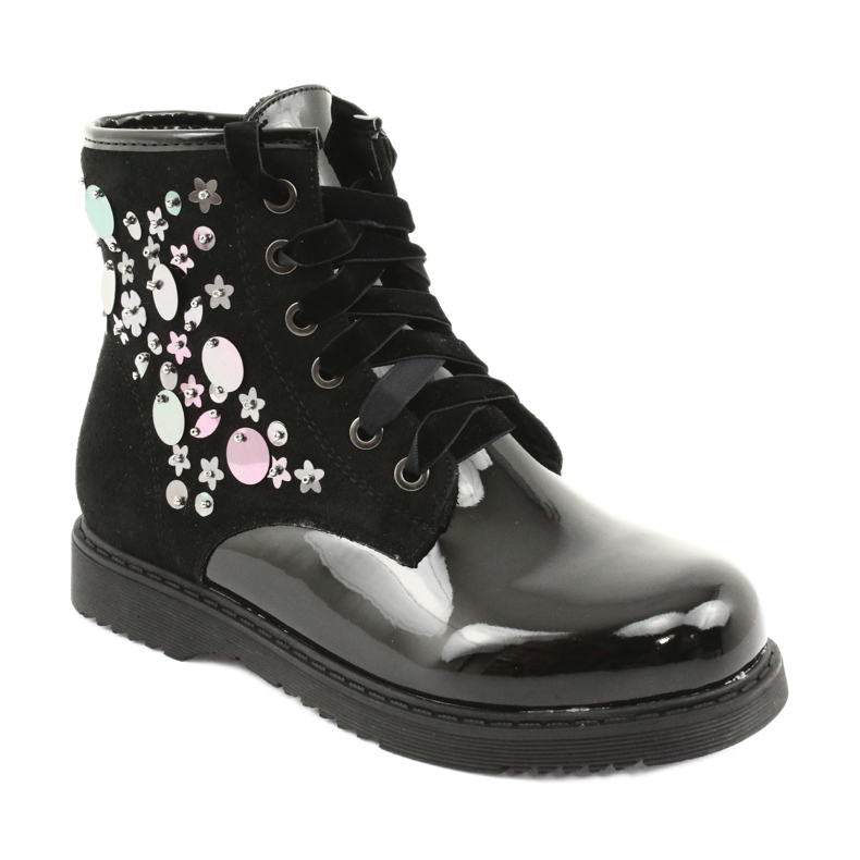 Stivali in paillettes laccate Evento 1433 nero 1