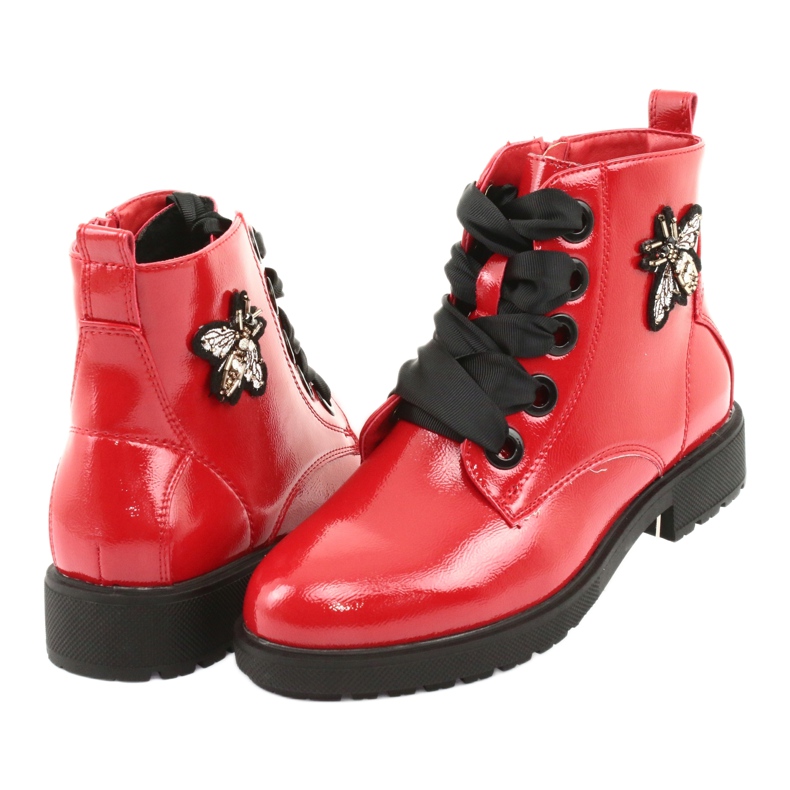 Stivali lacca Sergio Leone 530 nero rosso 4