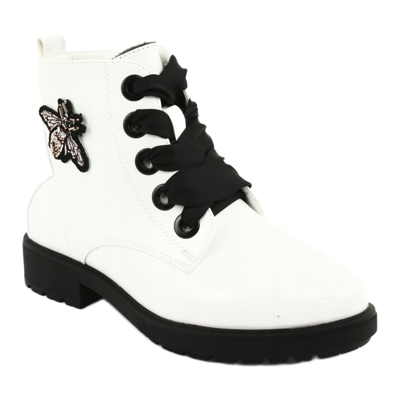 Stivali lacca Sergio Leone 530 bianco nero 1