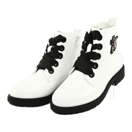 Stivali lacca Sergio Leone 530 bianco nero 3