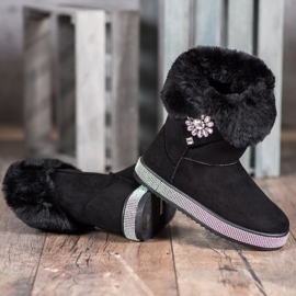 SHELOVET Doposci con Cubic Zirconia nero 1