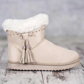 SHELOVET Mukluki con cristalli marrone 2