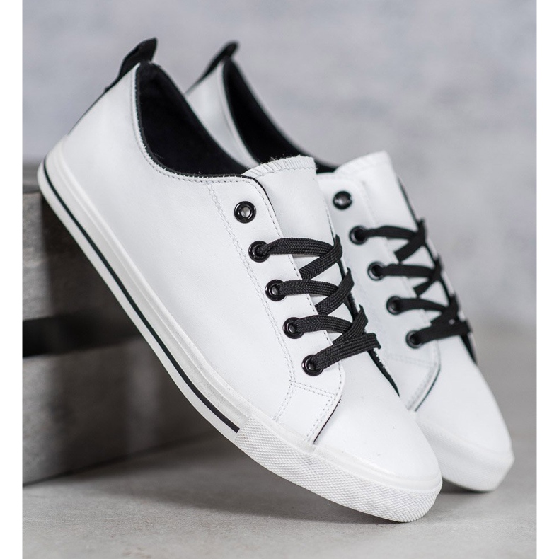 SHELOVET Scarpe da ginnastica comode bianco 1