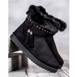 SHELOVET Mukluki con cristalli nero 1