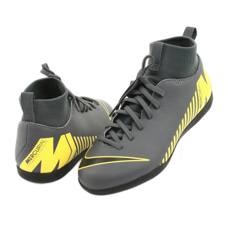 Scarpe indoor Nike Mercurial Superfly X 6 Club Ic Jr AH7346-070 grigio 4