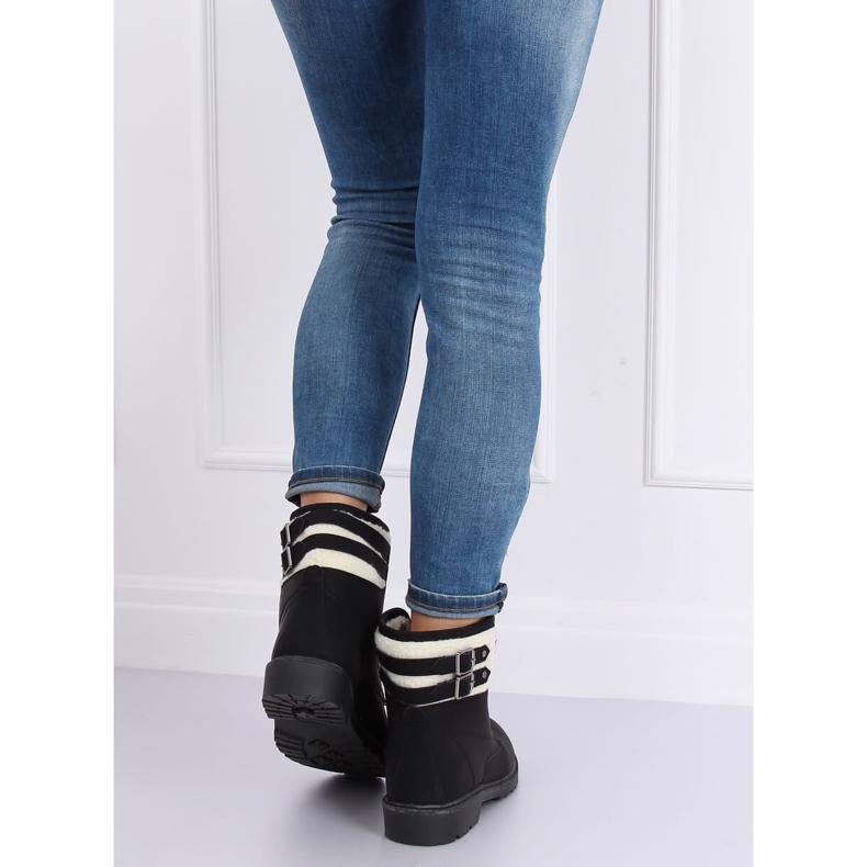 Stivali in legno isolati neri da donna 1120-PA Black nero 2