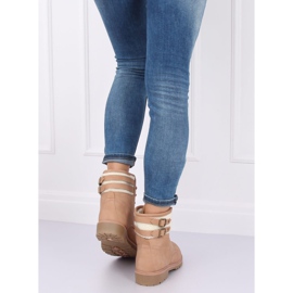 Stivali in legno da donna, beige e rosa, 1120-PA Pink 2