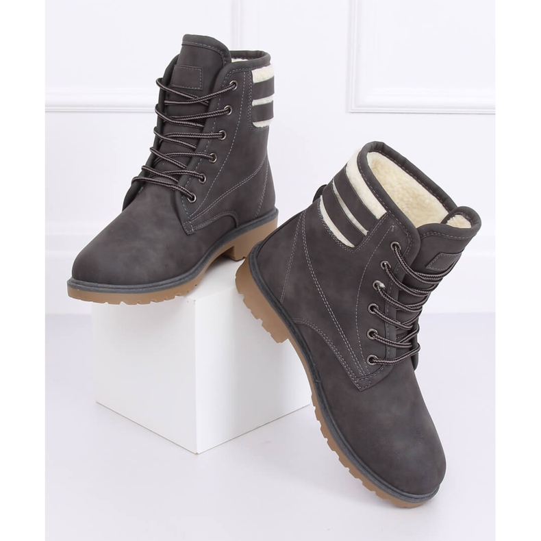 Stivali in legno isolanti grigi da donna 1120-PA Grey grigio 1