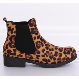Stivaletti Chelsea da donna con stampa leopardata 7390-PA Leopard marrone 1