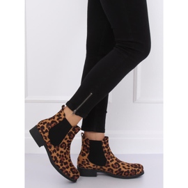 Stivaletti Chelsea da donna con stampa leopardata 7390-PA Leopard marrone 2