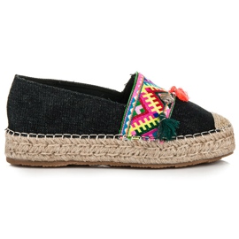 Vices Espadrillas con stampa etnica nero 2
