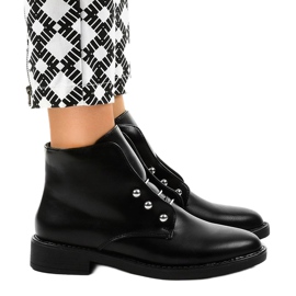 Stivali piatti da donna neri YF0535 nero 1